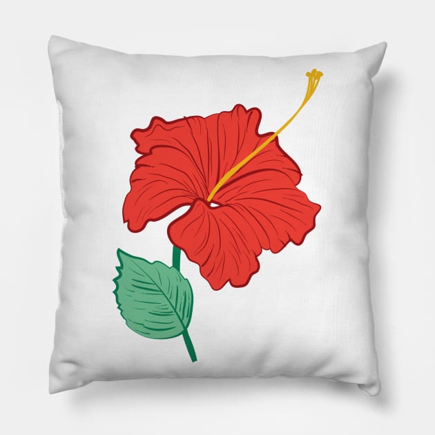 Hibiscus Pillow by SWON Design