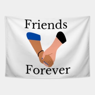 friends forever joining hands illustration Tapestry