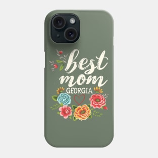 Best Mom From GEORGIA, mothers day USA, presents gifts Phone Case