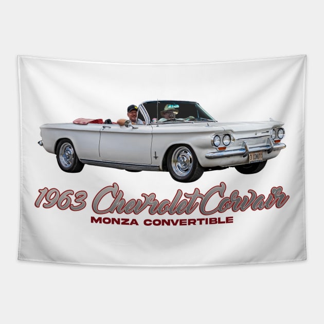 1963 Chevrolet Corvair Monza Convertible Tapestry by Gestalt Imagery