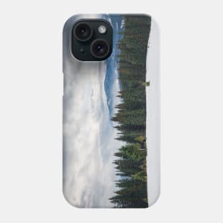 Fir forest on the snowy hills Phone Case