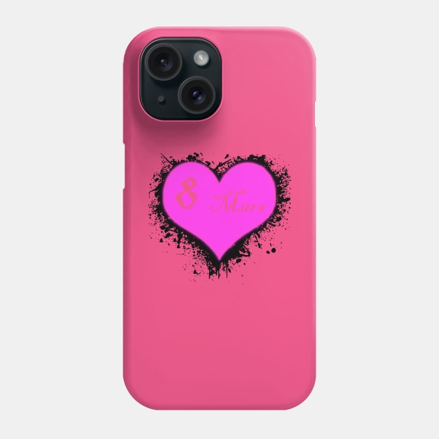 Today is international for women with a heart, love and pink elegance Phone Case by upteepublic