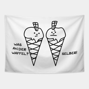 Ice cream with waffle Tapestry