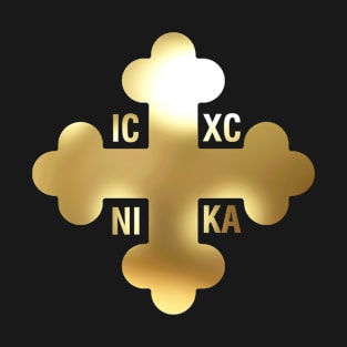 Greek Orthodox Cross Gold ICXC NIKA T-Shirt