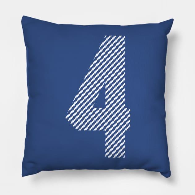 Iconic Number 4 Pillow by Teebevies