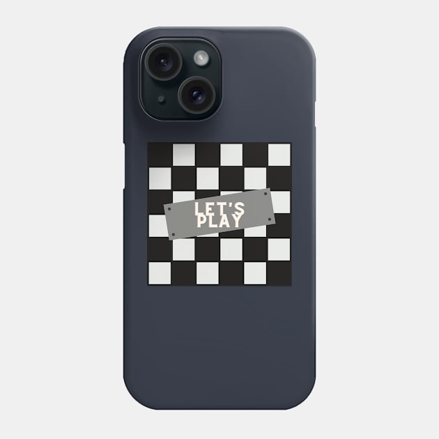 Let's Play - Chess Queens Gambit Phone Case by Chessfluencer