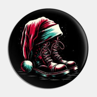 Santa Claus Hat And Boots - Vintage Christmas - Xmas Lover Pin