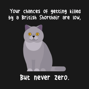 British Shorthair Cat Never Zero T-Shirt