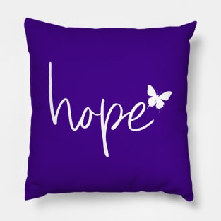 Hope with butterfly Pillow