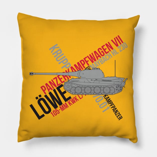 Pz.Kpfw. VII Löwe Pillow by FAawRay