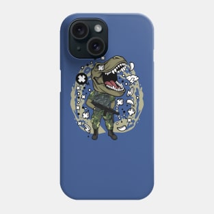 T Rex Army Illustration Phone Case