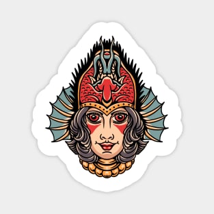 krampus woman tattoo Magnet