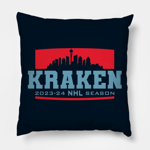 Kraken Hockey 2023-24 Pillow by Nagorniak