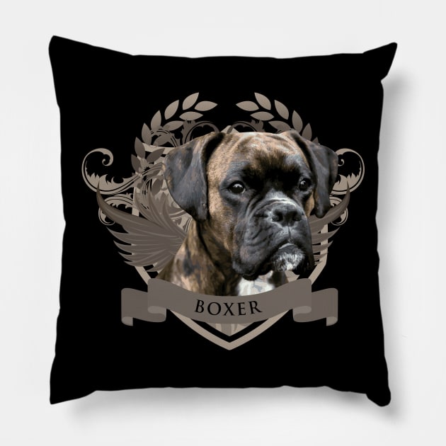 Boxer dog Pillow by Nartissima
