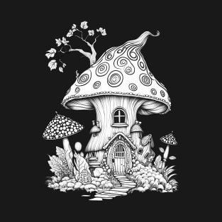 Cottagecore Mushroom House Goblincore T-Shirt