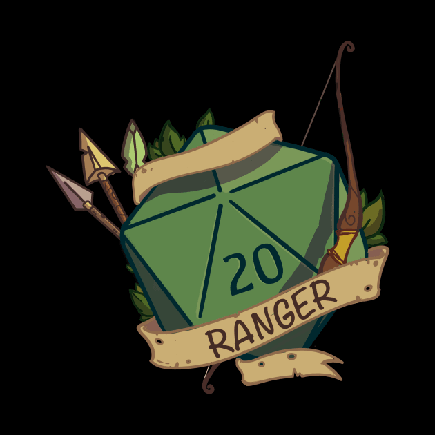 Dnd Ranger D20 dice by SpicyCookiie