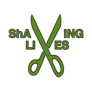 ShAVING LIVES logo with QRC T-Shirt