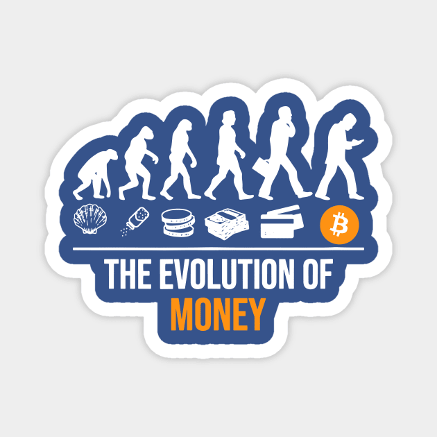 the evolution of money bitcoin 1 Magnet by AudreyBertha