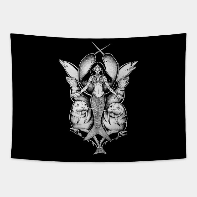 Goddes Sedna Tapestry by Dracuria