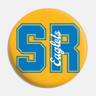 SunRidge Eaglets Collegiate Lettering Blue Pin