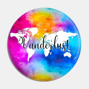 watercolour world map vanlife Pin