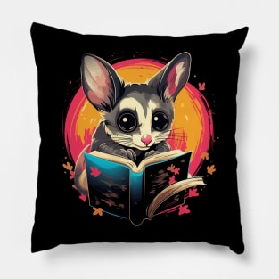 Sugar Glider Reads Book Pillow