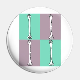 Four Square Teal and Mauve Humerus Design Pin