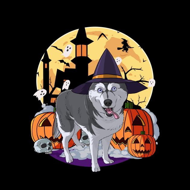 Siberian Husky Happy Halloween by Noseking