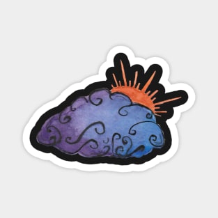 Watercolor Storm Cloud Magnet