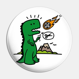 Rock paper scissors T-rex funny dinosaur comet Pin