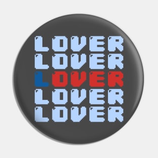 Love is OVER  Heartbreak Aesthetic Logo Design Pin