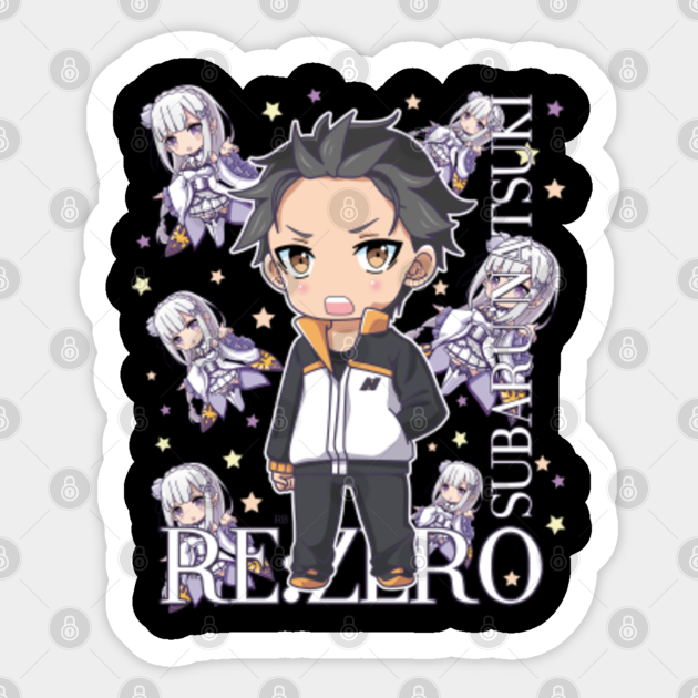 Chibi Subaru Rezero Autocollant Teepublic Fr A small fan art for this great series re:zero kara hajimeru isekai notes and photos of my emilia cosplay. chibi subaru