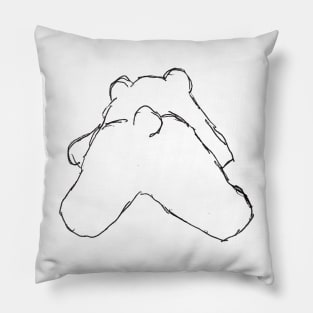 Smiley Bear Walking Away Pillow