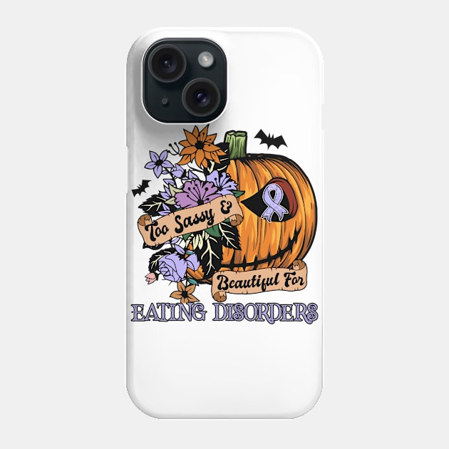 Eating disorders Awareness - retro halloween scary pumpkin head Phone Case by Lewis Swope