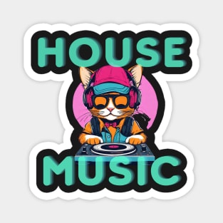 DJ Cat House Music Magnet