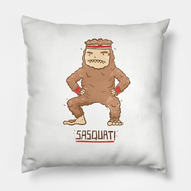 Sasquat! Pillow by Darel