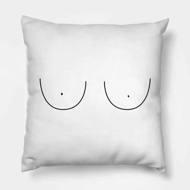 Funny Boobs Breast Bosom Tits Pillow by TheOutdoorPeople