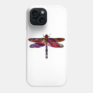 Ornate Dragon Fly Colorful Insect Illustration Phone Case