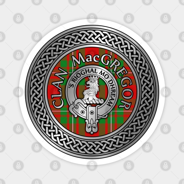 Clan MacGregor Crest & Tartan Knot Magnet by Taylor'd Designs