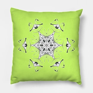 74C Unique Black White Abstract Mandala Pillow