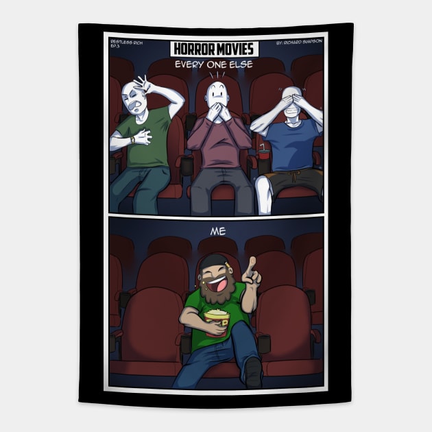 Restless Rich Horror Movies Tapestry by richardsimpsonart