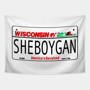 Sheboygan Wisconsin License Plate Design Tapestry