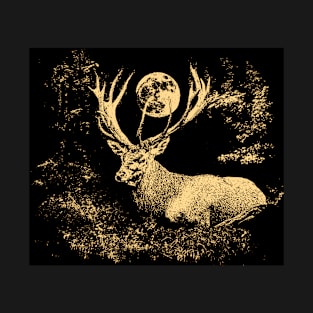 Red deer in the evening forest T-Shirt