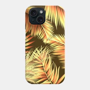 Brown palm leaves Phone Case