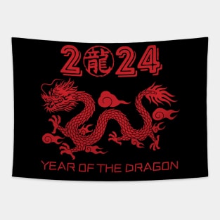 Year Of The Dragon 2024 Zodiac Happy Chinese New Year 2024 Tapestry