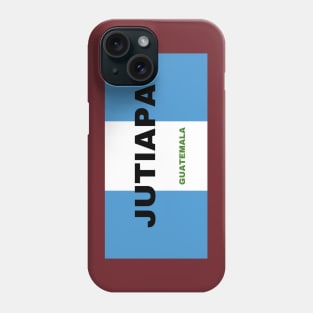 Jutiapa City in Guatemala Flag Colors Phone Case