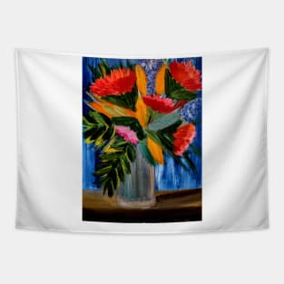 Bright abstract flowers Tapestry