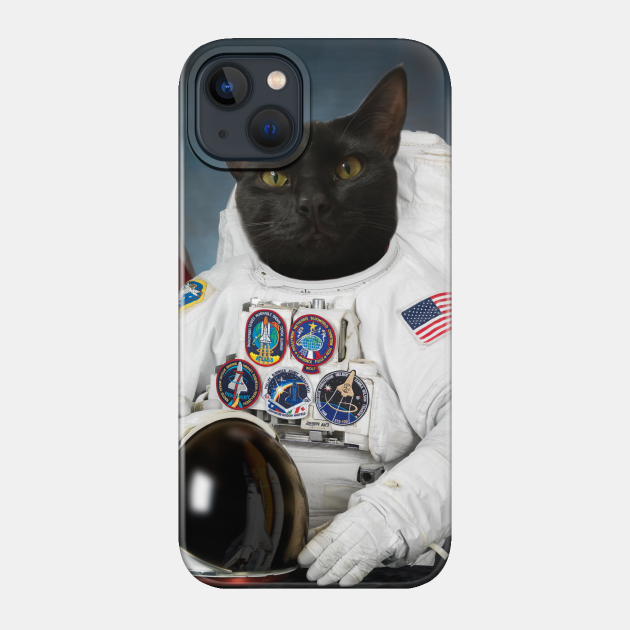 Black Cat Astronaut (Nasa Employee Photo) - Catshirt - Phone Case