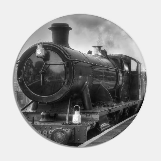 GWR Goods Train - Black and White Pin by SteveHClark