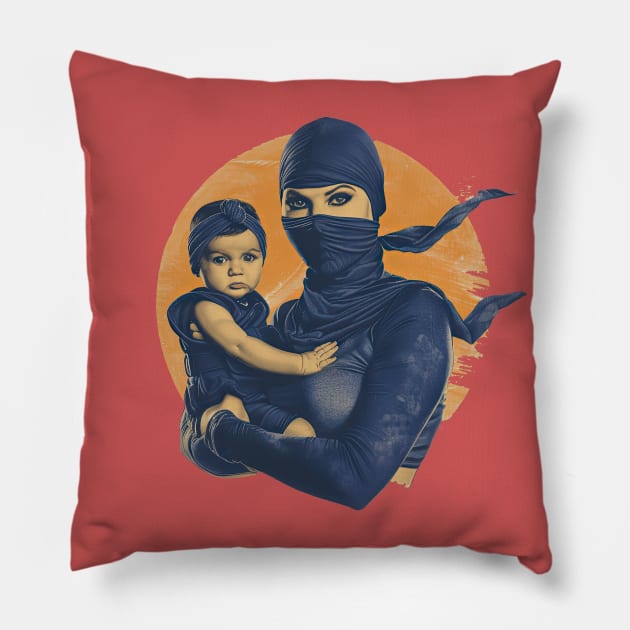 Badass mom 2 Pillow by obstinator